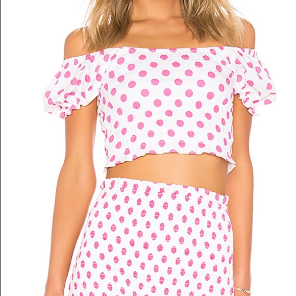 Lovers + Friends Other - LOVERS + FRIENDS pink polka dot set